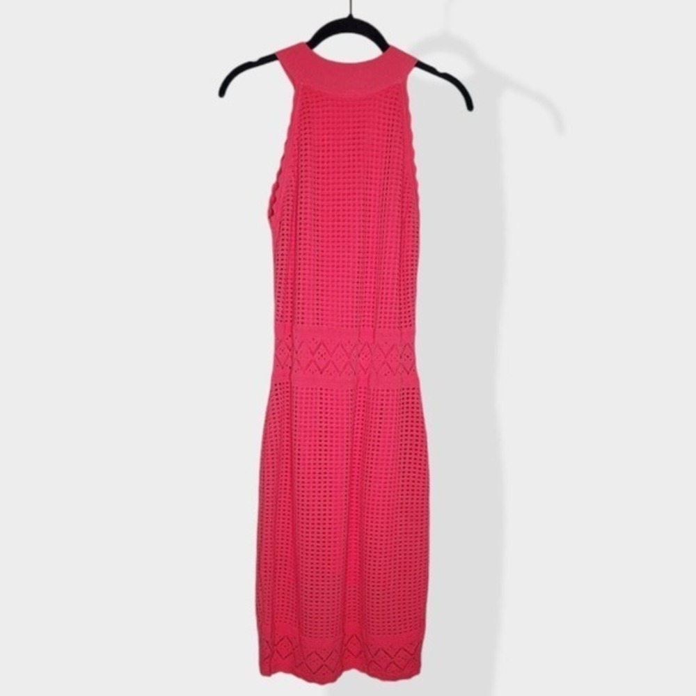 John + Jenn Knit Bodycon sleeveless Dress Pink Coral Small